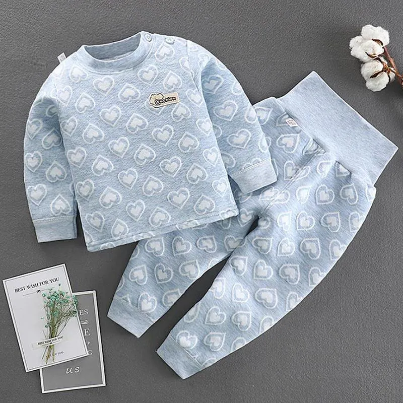 2-piece Heart-shaped Pattern Intimates Sets for Toddler Girl