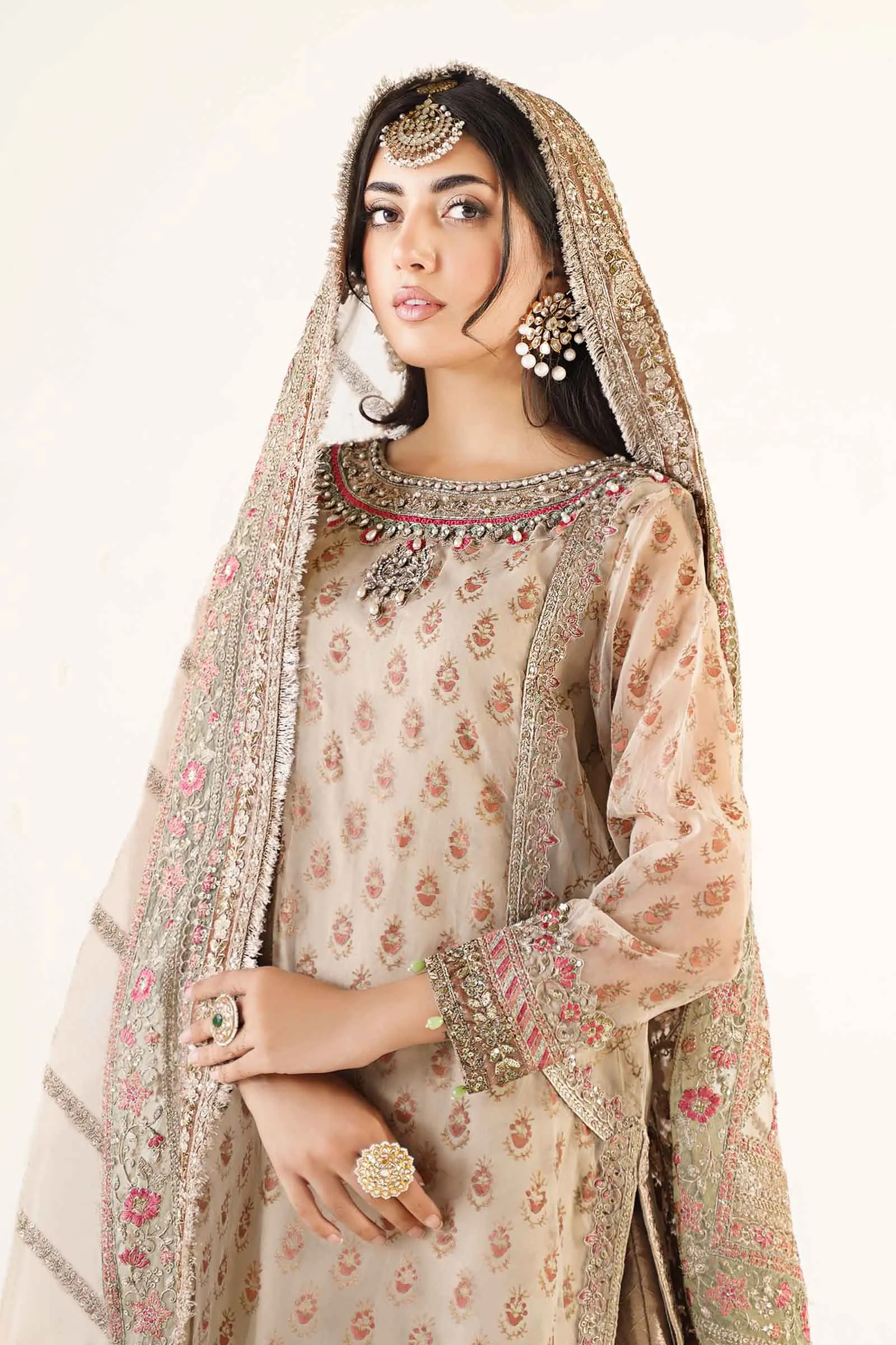 3 Piece Embroidered Organza Suit | SF-EA24-25