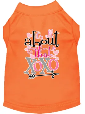 All About That Xoxo Screen Print Dog Shirt Orange Xxl