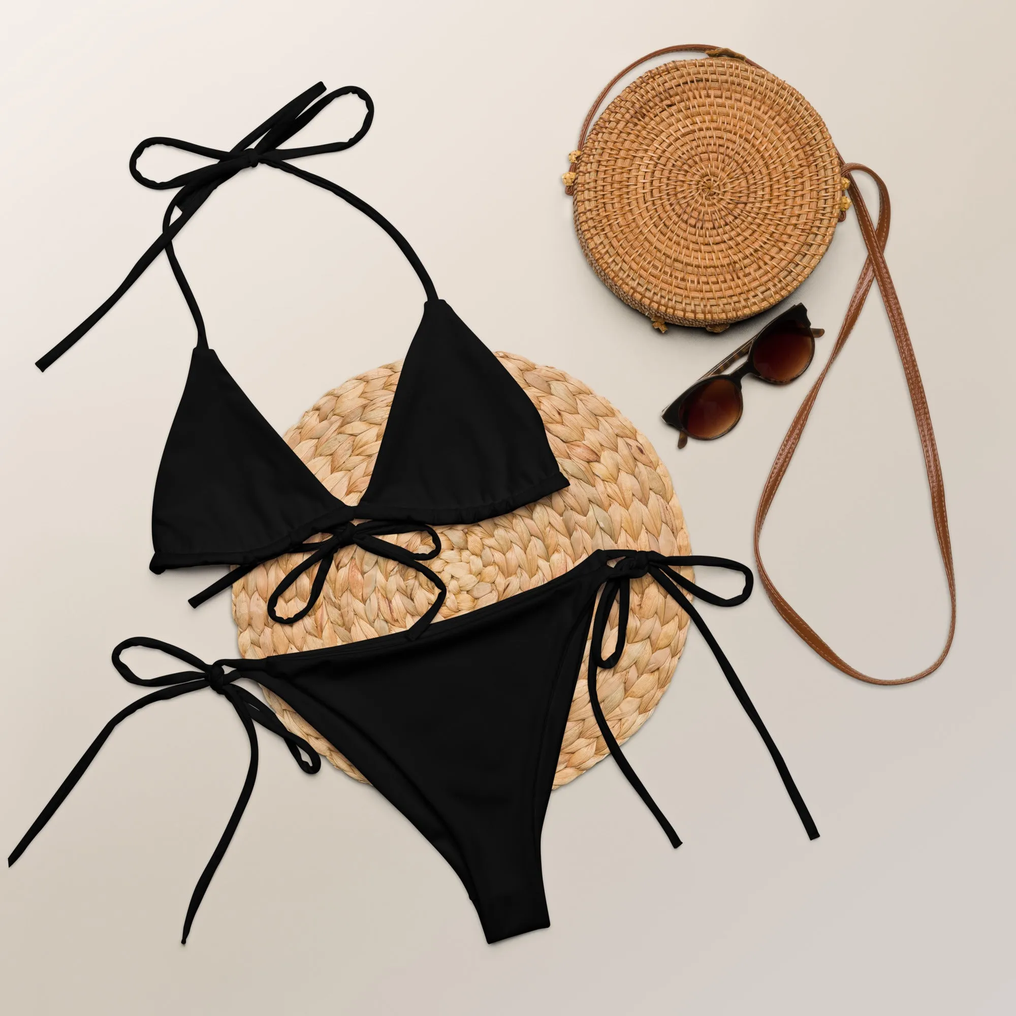 Black String Bikini Swimsuit from Extremely Stoked