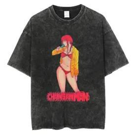 Chainsaw Man Cute Makima Vintage T-Shirt | Otakumise