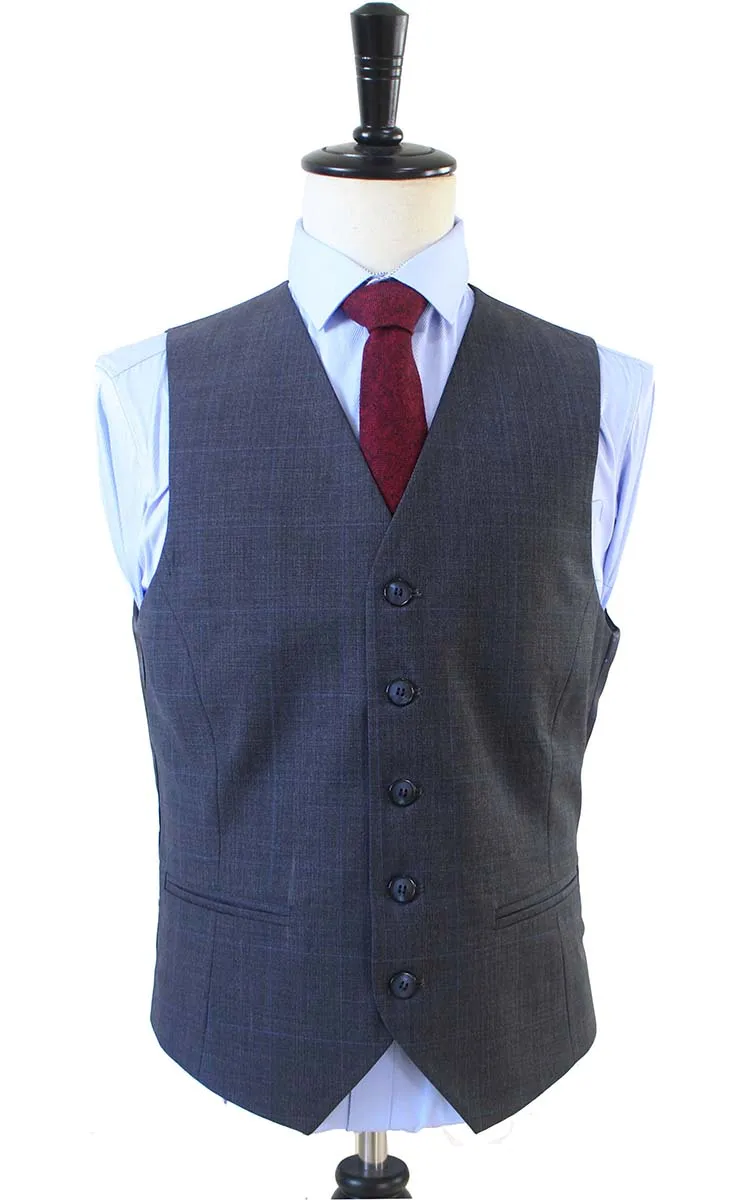 CHARCOAL PRINCE OF WALES CHECK SUIT