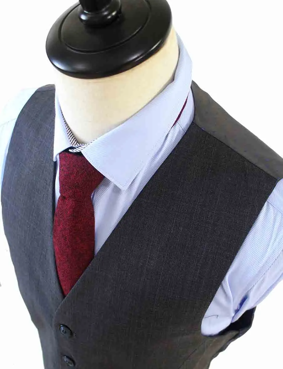 CHARCOAL PRINCE OF WALES CHECK SUIT