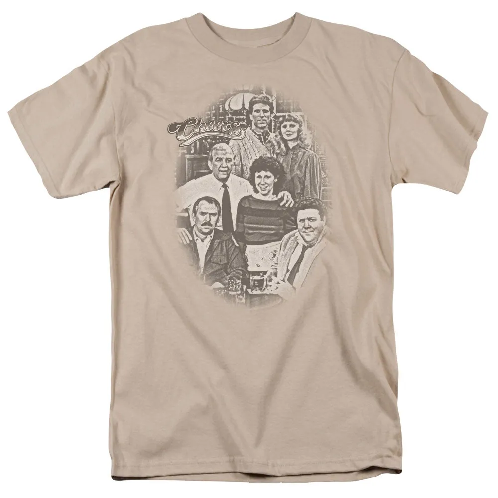 Cheers Original Cast Mens T Shirt Sand