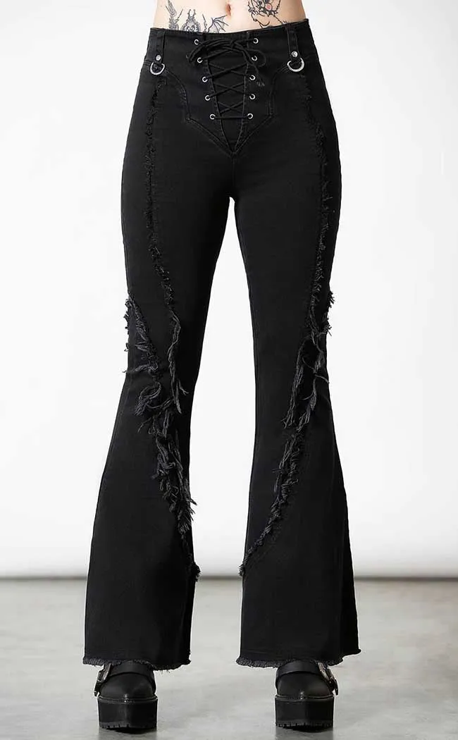 Dasia Lace-Up Bell Bottoms