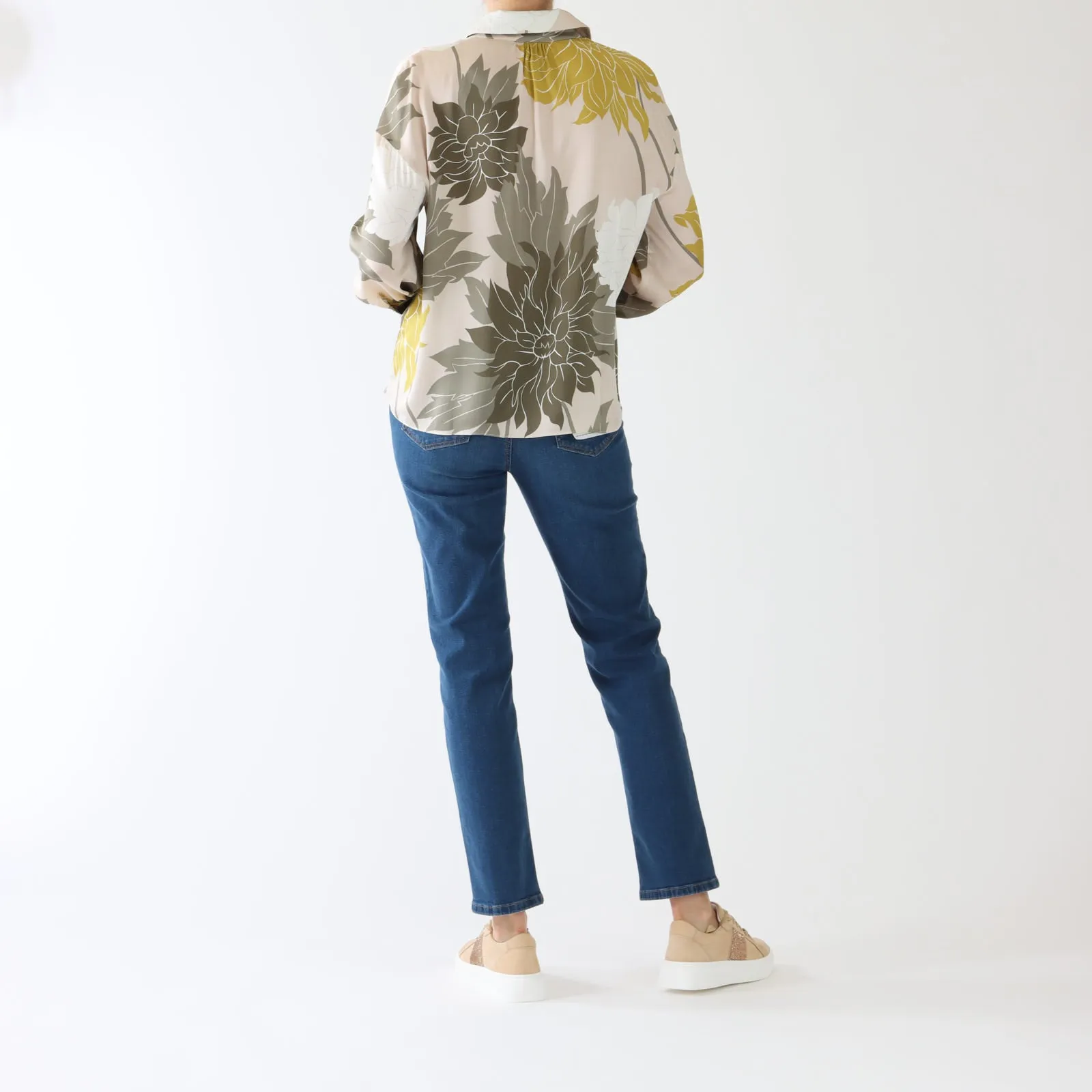 Deep Pearl Noble Print Silk Shirt