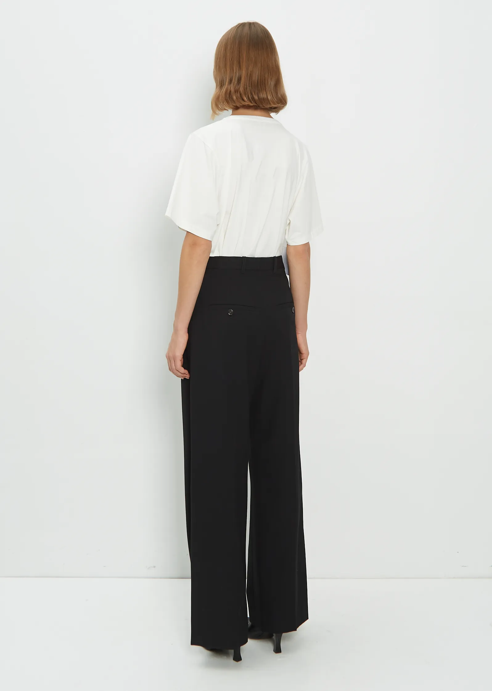 Deep Pleat Straight Trousers