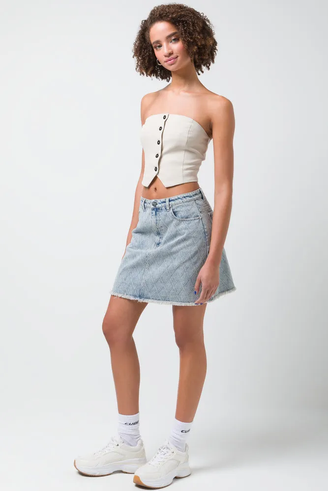 Denim Skirt Light Blue