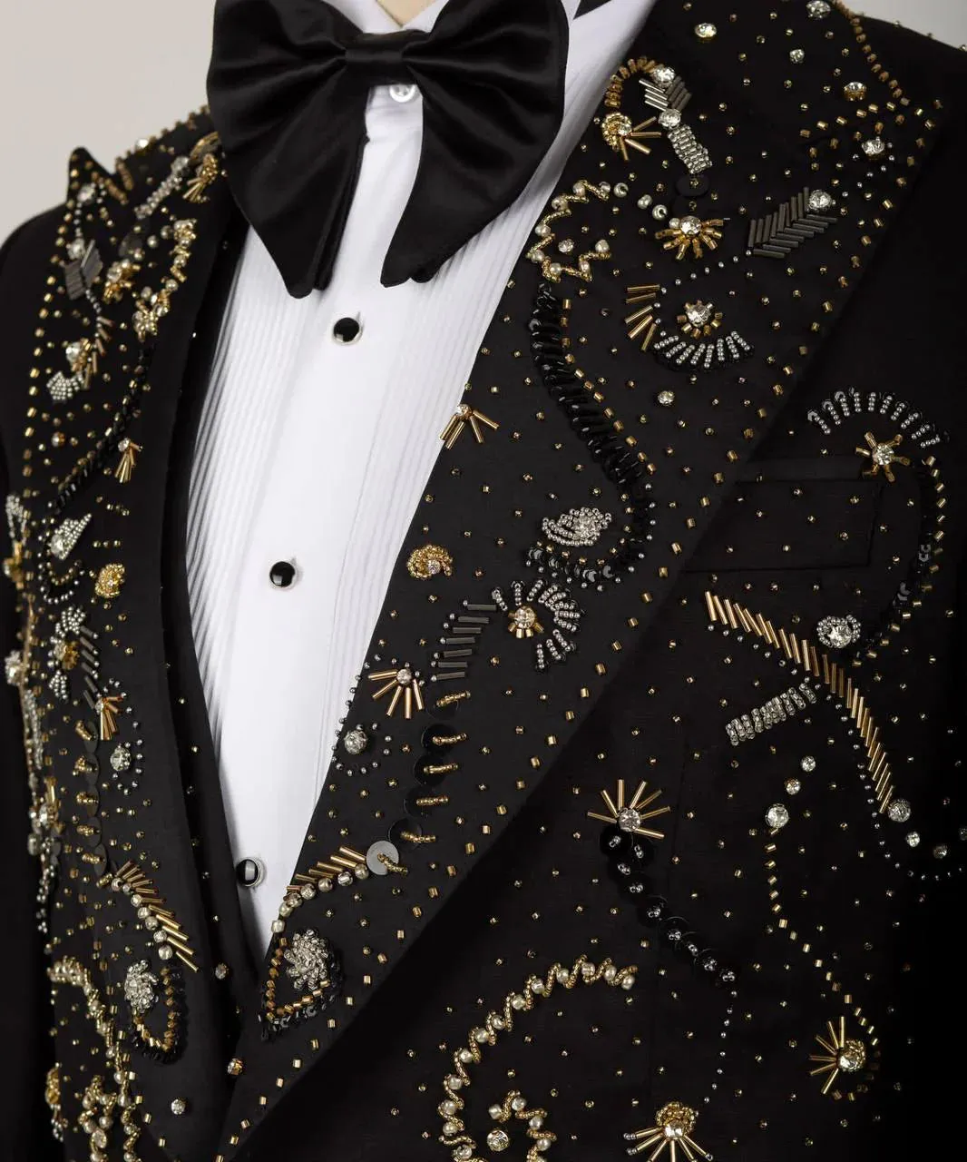 Designer Black Double Breasted Tuxedo