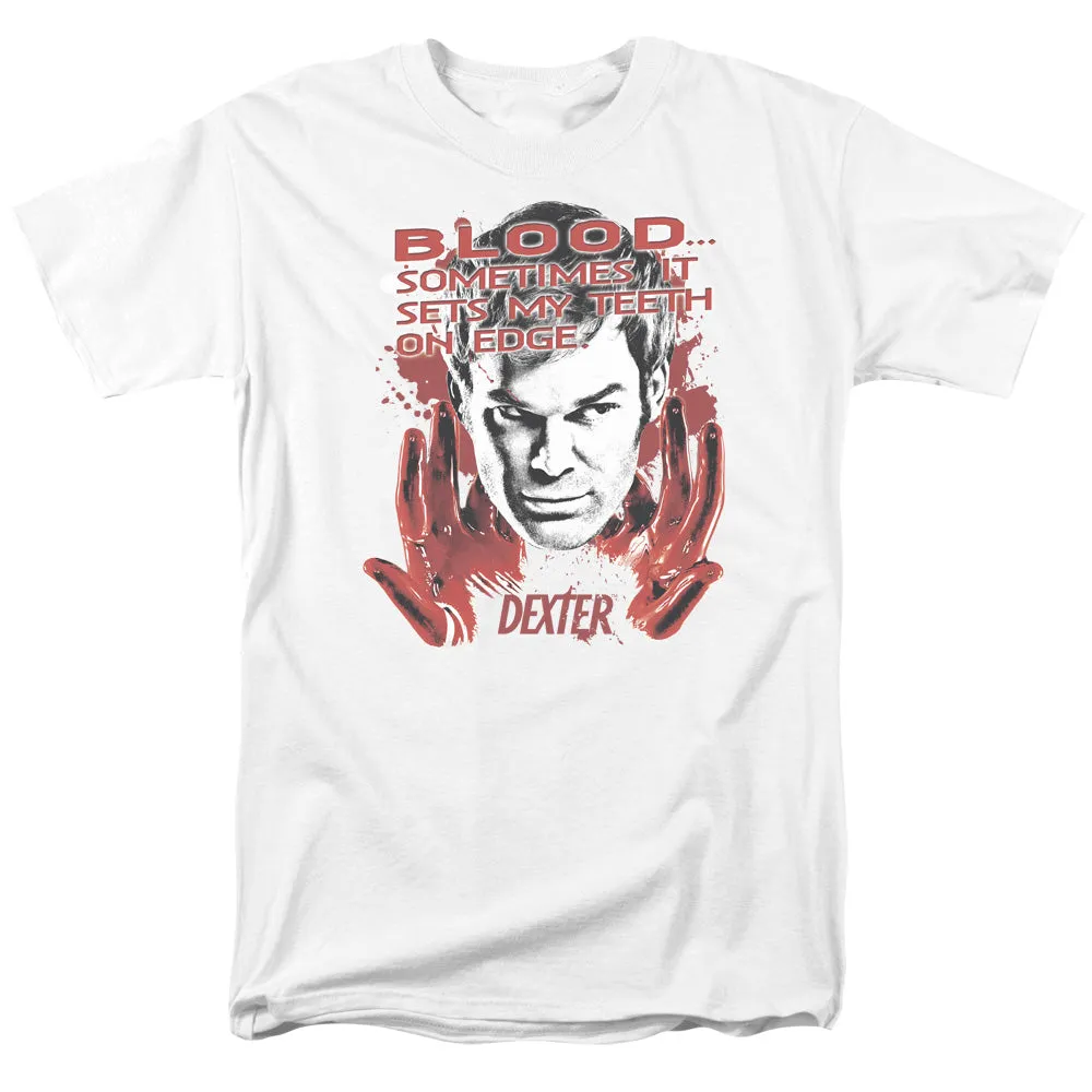 Dexter Blood Mens T Shirt White