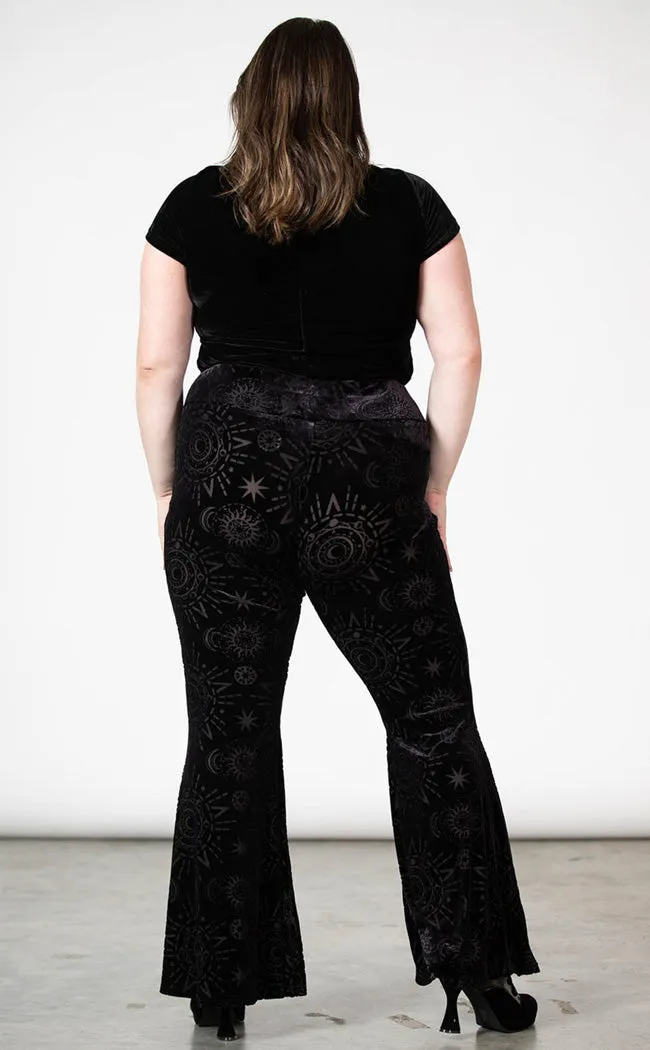 Evil Eye Burnout Bell Bottoms [Plus-Size]