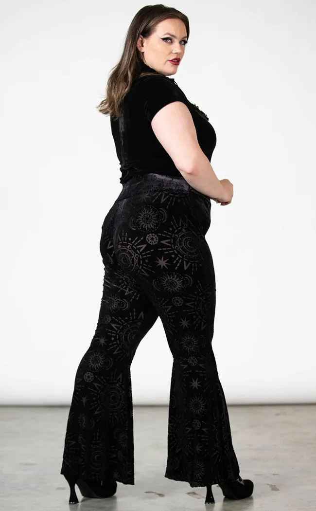 Evil Eye Burnout Bell Bottoms [Plus-Size]