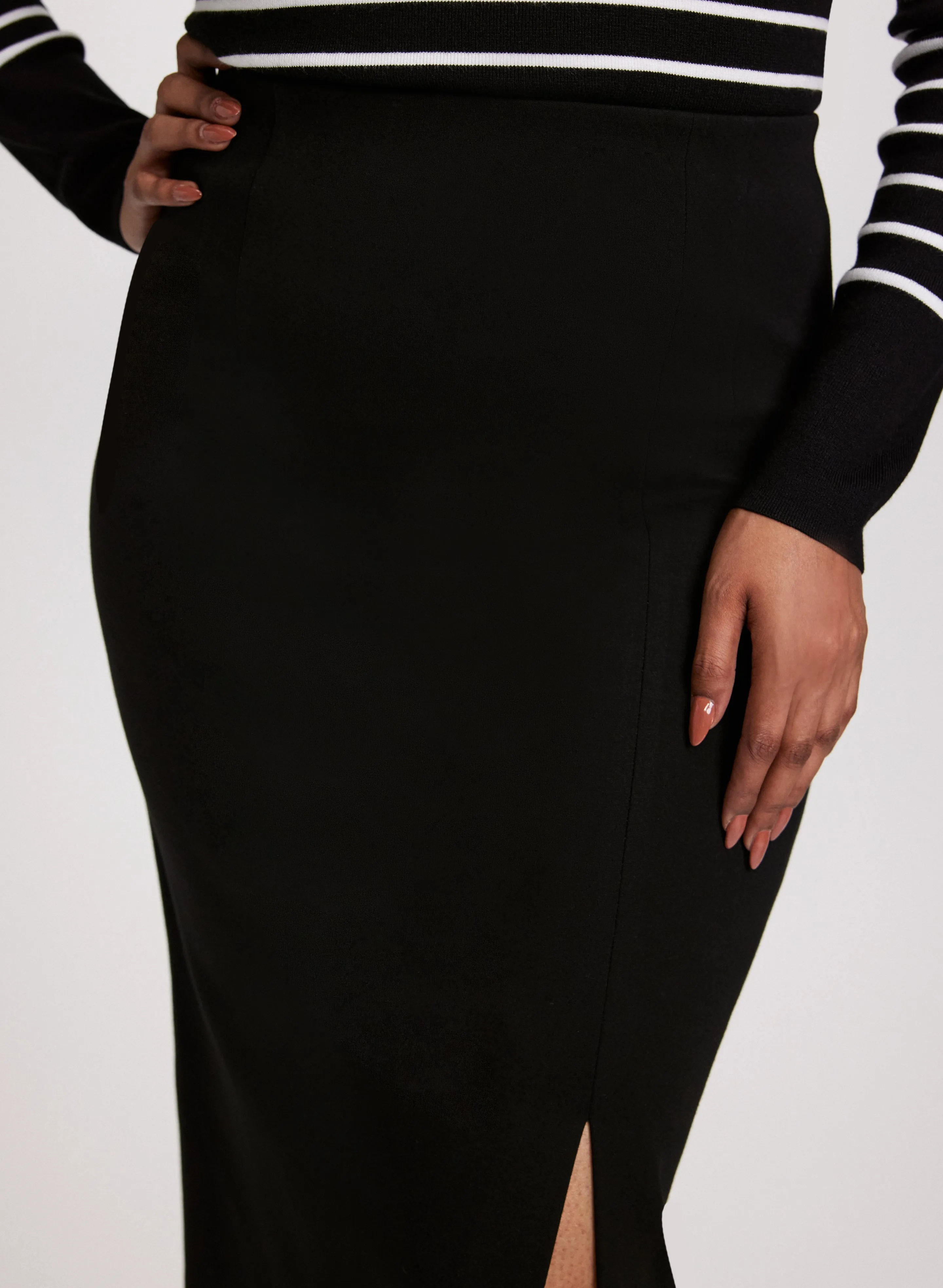 Front Slit Pencil Skirt