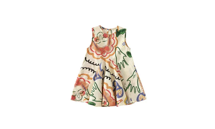 Graffiti A-Line Skirt Dress