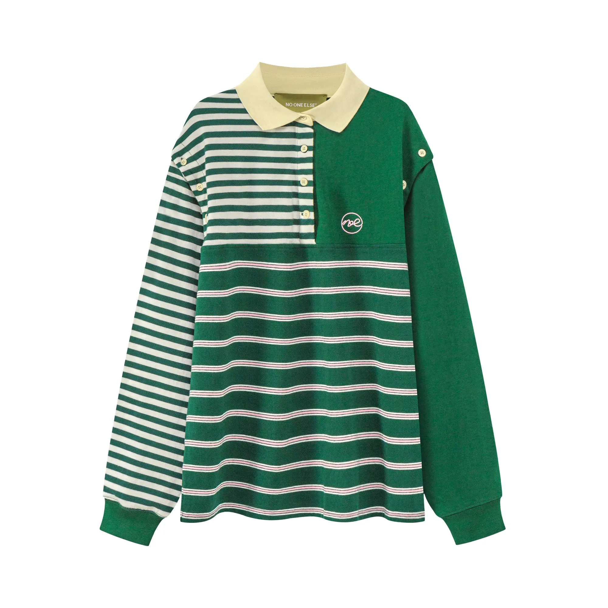 Green Stripe Simple T-Shirt