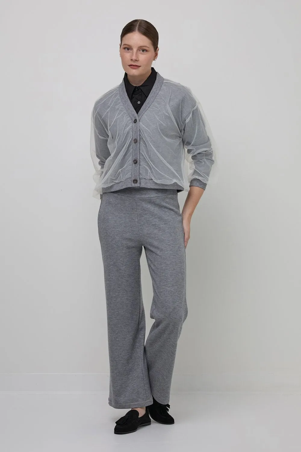 Grey Straight Trouser