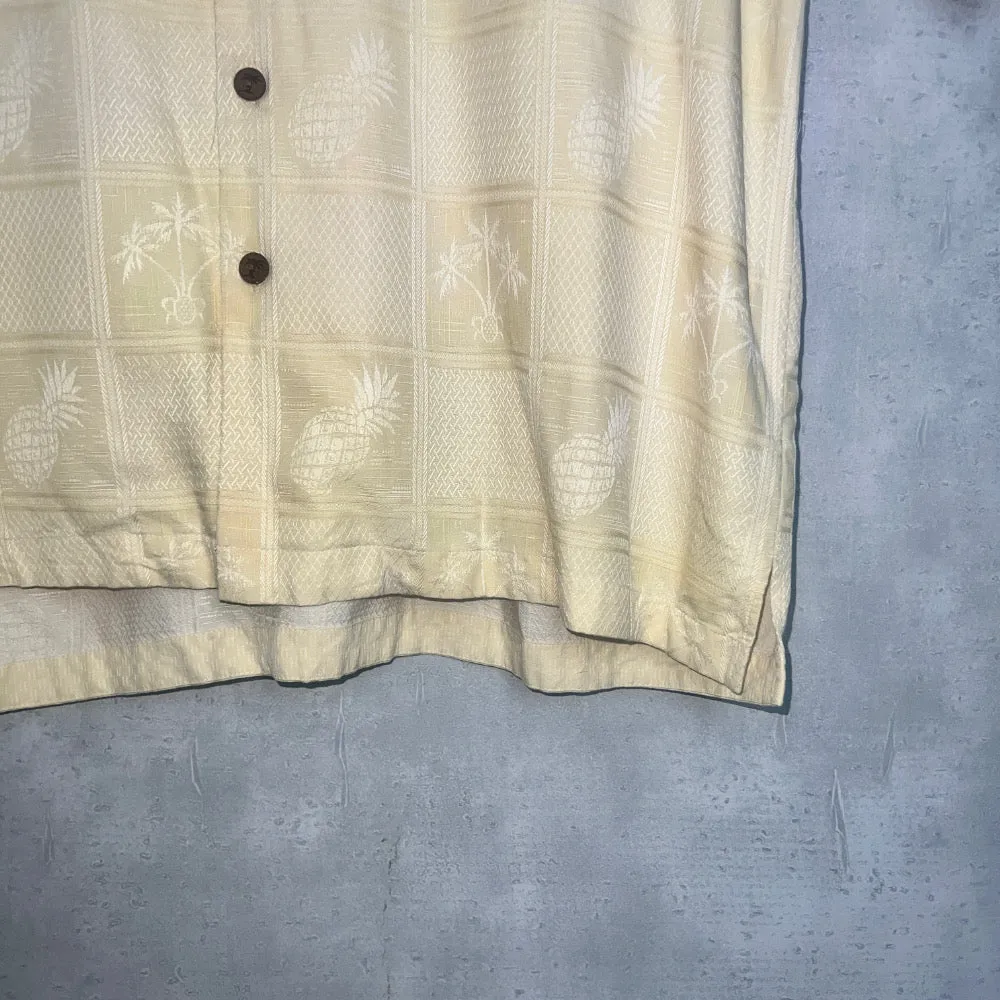 *JAMAICA JAXX* / WASHABLE SILK JACQUARD SS SHIRT / L