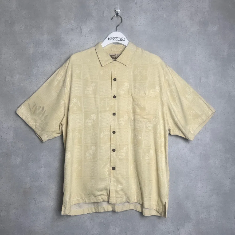 *JAMAICA JAXX* / WASHABLE SILK JACQUARD SS SHIRT / L