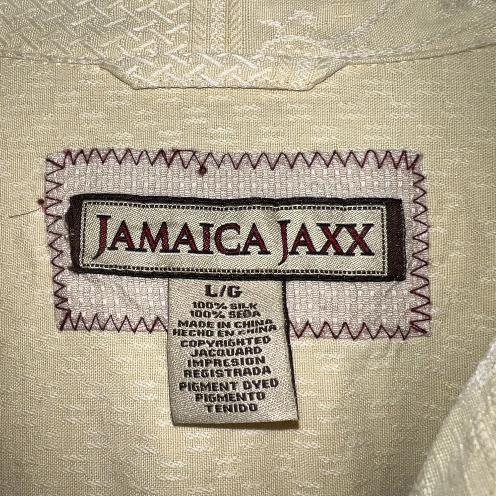 *JAMAICA JAXX* / WASHABLE SILK JACQUARD SS SHIRT / L