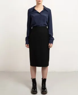 Knee-Length Prime Pencil Skirt Black