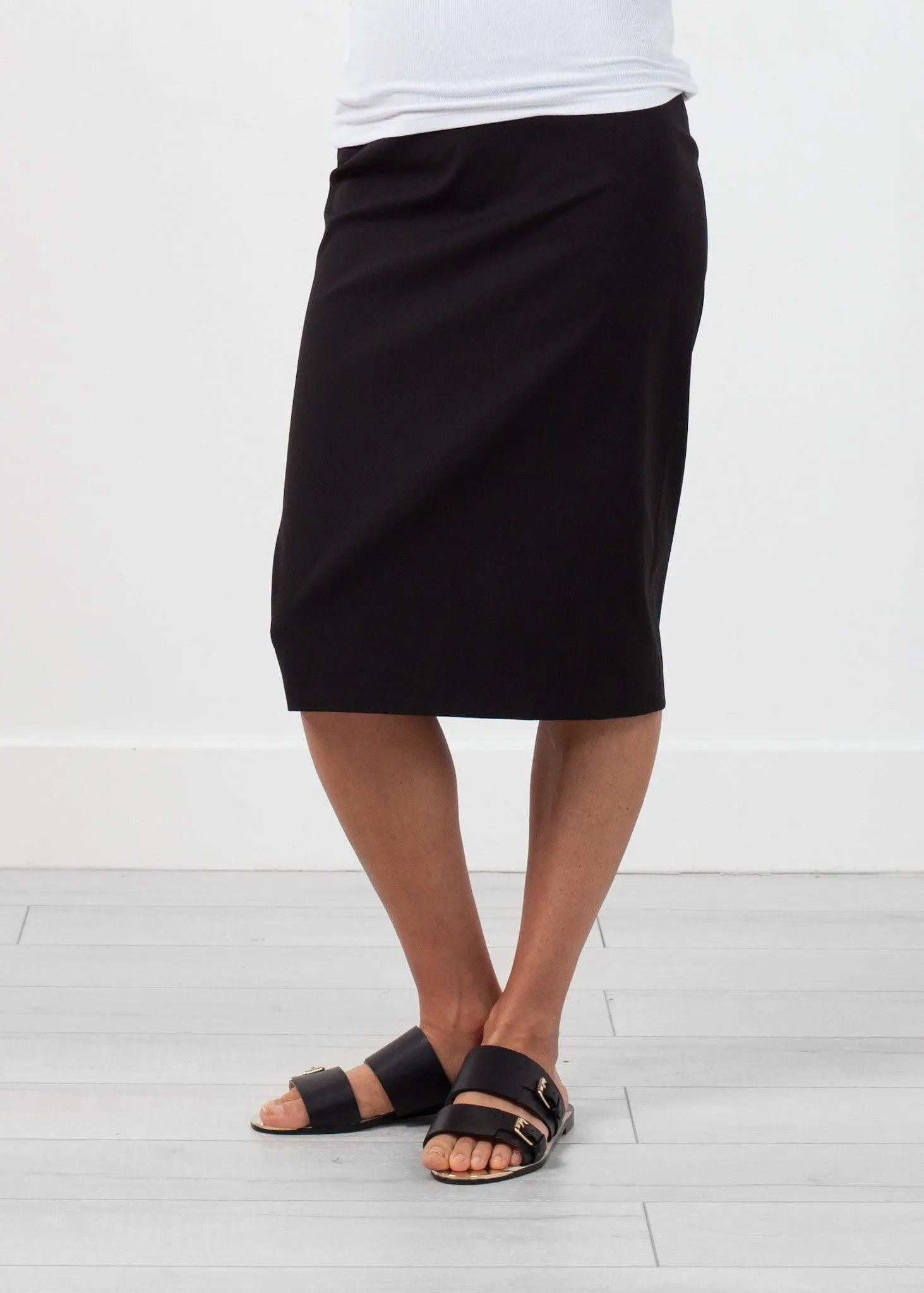 Long Pencil Skirt in Black