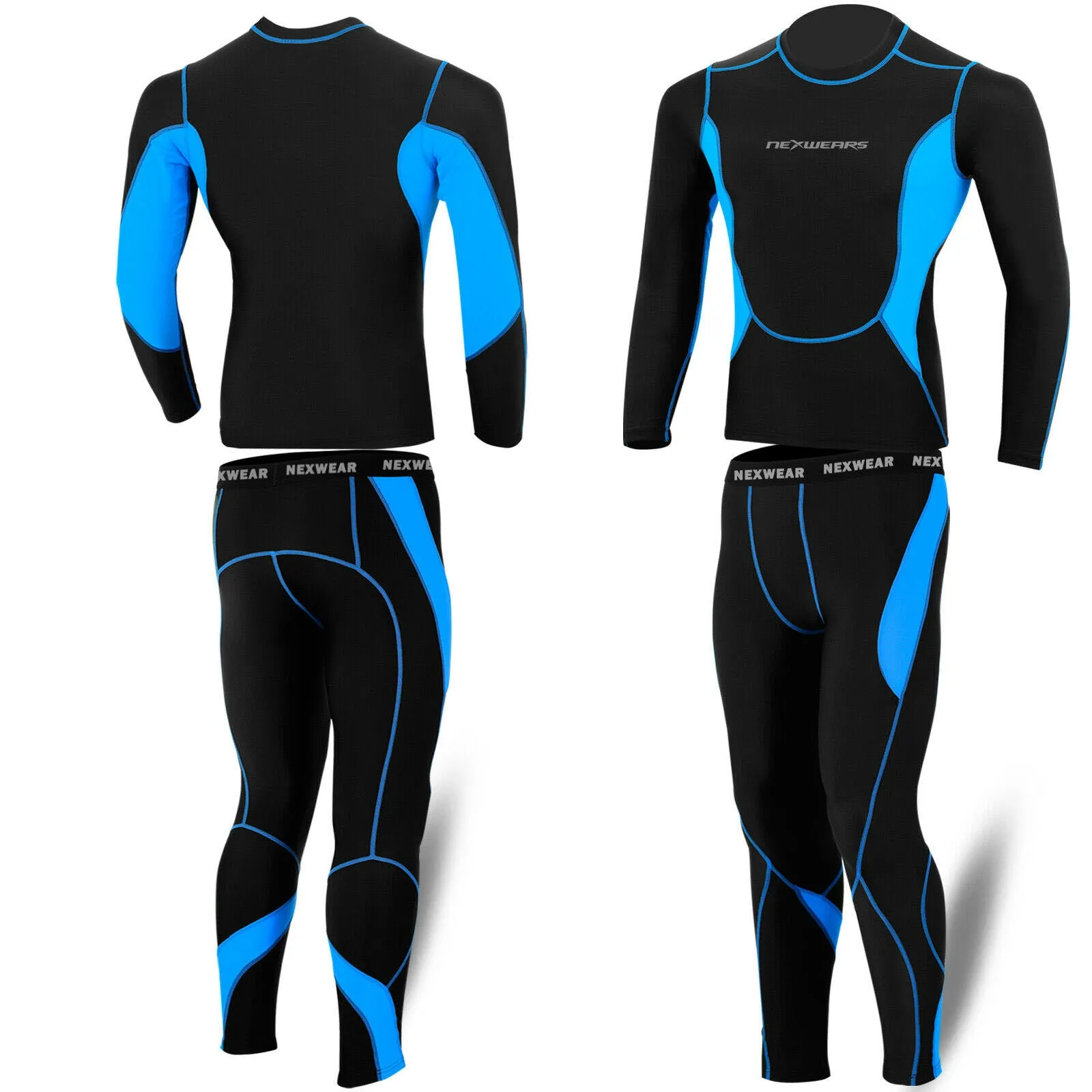 Mens Compression Suit Activewear Sports Cycling Base Layer Tights Under Tops