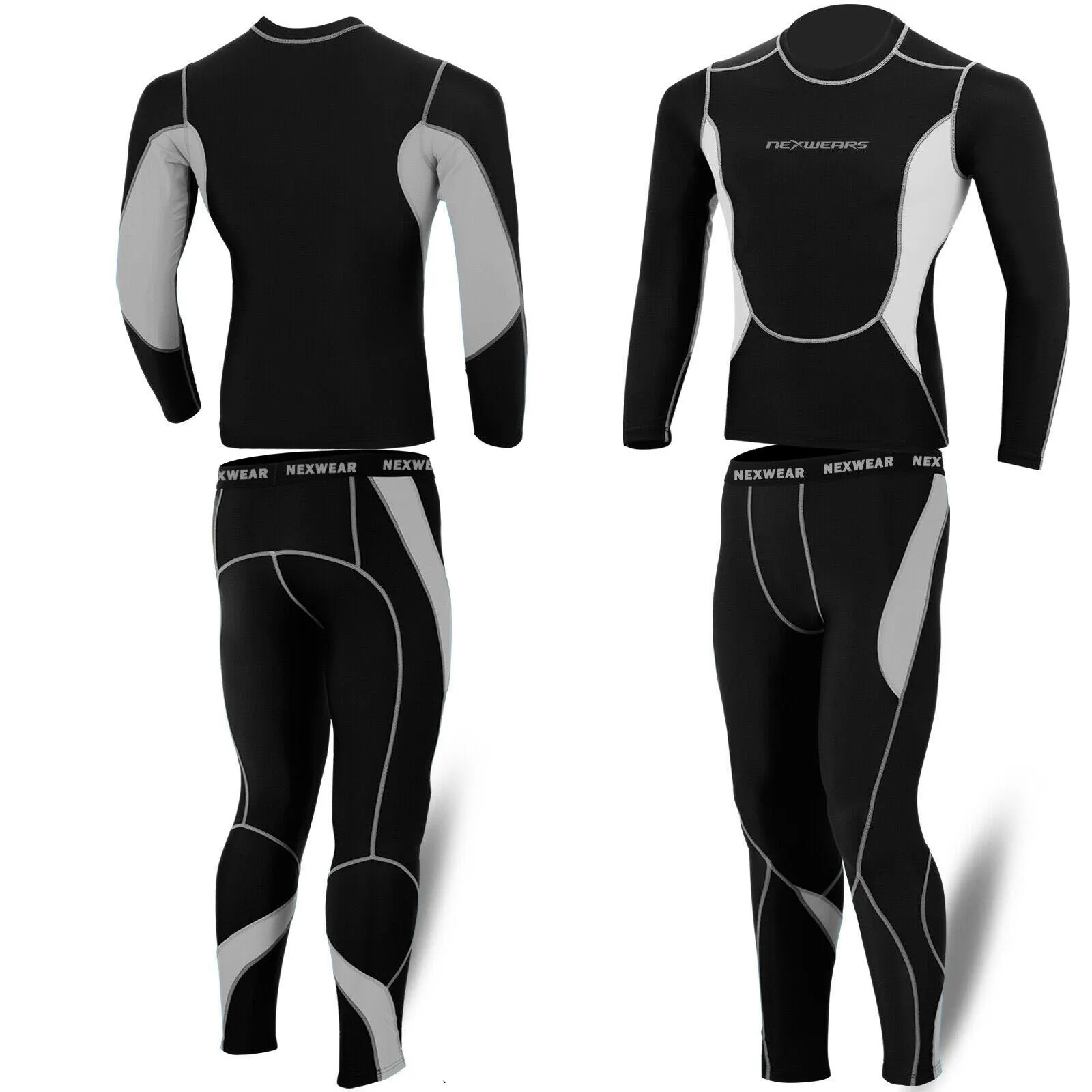 Mens Compression Suit Activewear Sports Cycling Base Layer Tights Under Tops