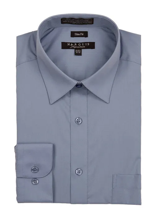 Men's Dress Shirt Button Down Slim-fit | By Marquis | 009SL