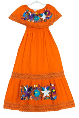 Off the Shoulder Victoria Dress Orange