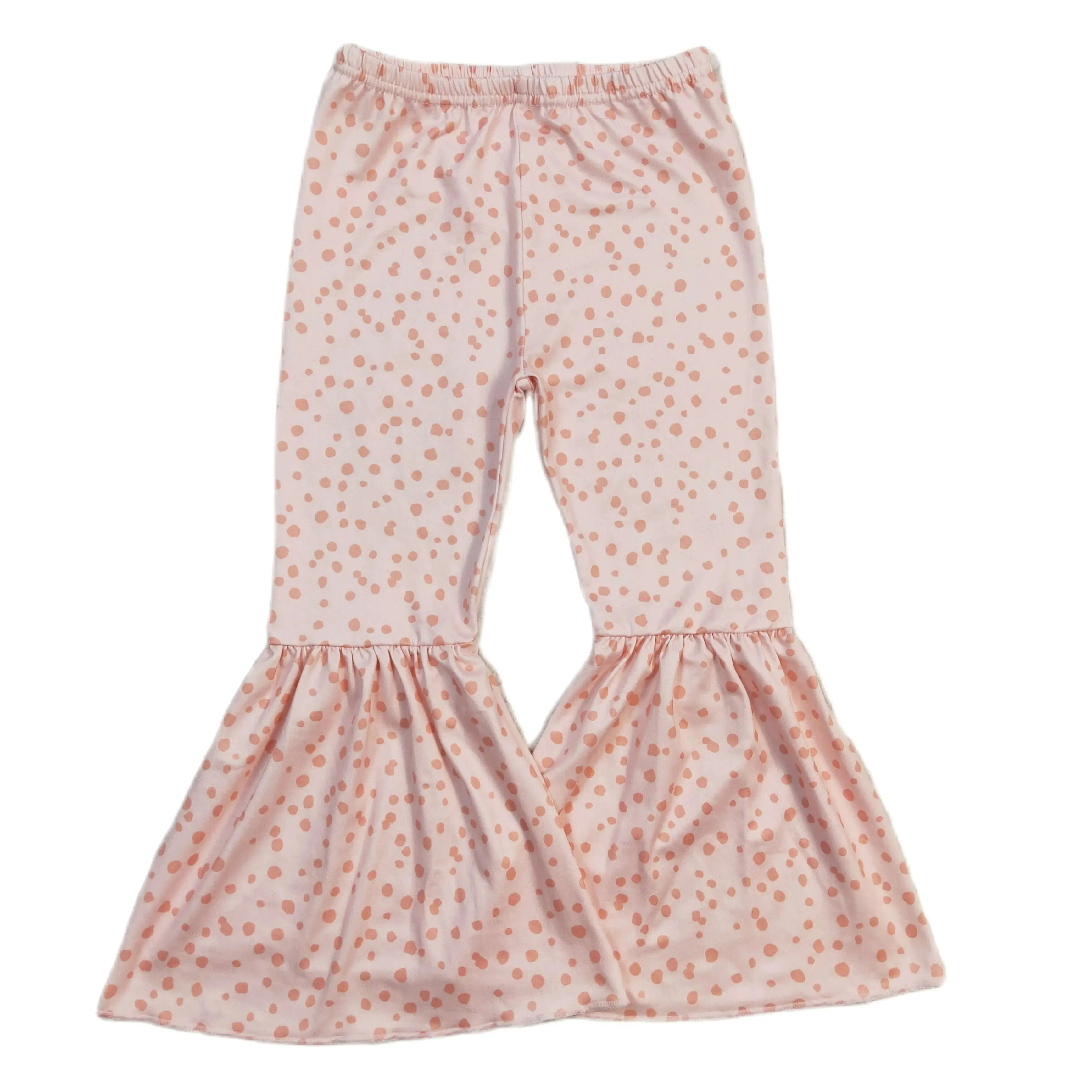 Orange Polka Dot Milk Silk Bell Bottoms