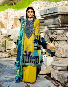 Sifa Lawn by Zunaira Raza – SL-01 A (Gold Crest)