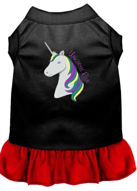 Unicorns Rock Embroidered Dog Dress Black With Red Xxxl (20)