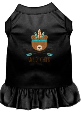 Wild Child Embroidered Dog Dress Black 4x (22)