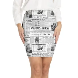 Women's Suffrage Commemorative Elastic Waist Bodycon Skirt