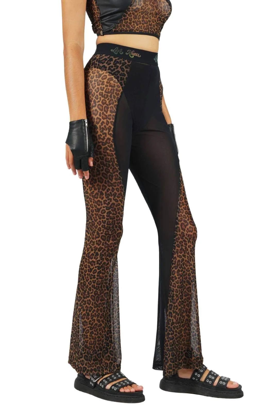 Ying Yang Leopard Bell Bottoms